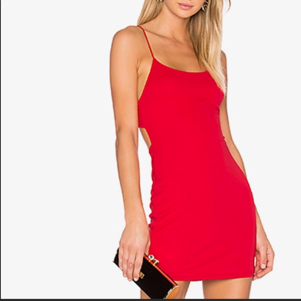 red NBD dress revolve clothing
